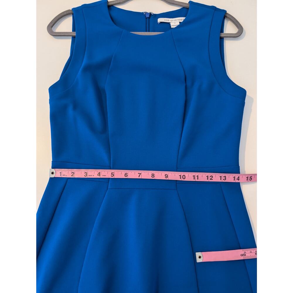 Diane Von Furstenberg Sheath Dress Career Office Classic Designer Blue Size 6 - Picture 9 of 10